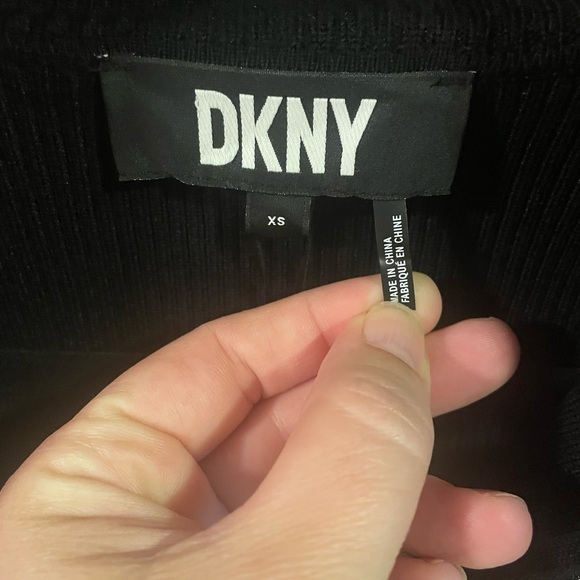 DKNY Women’s Half-Zip Mock-neck Long Sleeve Ribbed Sweater - Picture 4 of 5